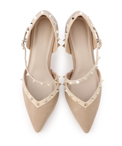 ESPERANZA(エスペランサ)の「◆【21.5cm~25.0cm/ハイヒール】スタッズ斜めストラップパンプス(パンプス・レディース・ブラック系8/ベージュ系8/ブルー系8・22.5cm/23.5cm/24.5cm/23.0cm/24.0cm/25.0cm/21.5cm/22.0cm)」の5枚目の写真