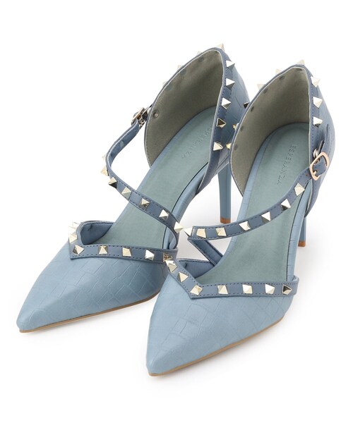 ESPERANZA(エスペランサ)の「◆【21.5cm~25.0cm/ハイヒール】スタッズ斜めストラップパンプス(パンプス・レディース・ブラック系8/ベージュ系8/ブルー系8・22.5cm/23.5cm/24.5cm/23.0cm/24.0cm/25.0cm/21.5cm/22.0cm)」の16枚目の写真