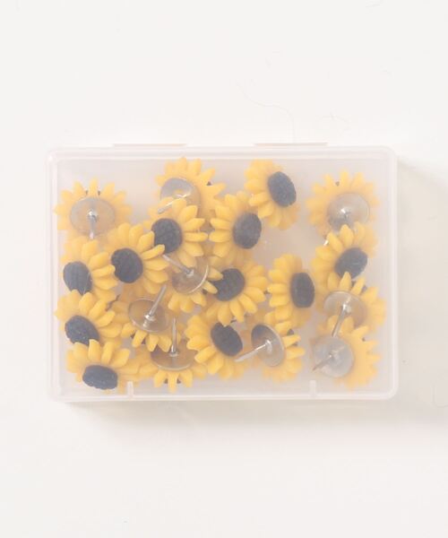 yururira（ユルリラ）の「ひまわり画鋲 20個入り（ステーショナリー・レディース・その他・FREE）」の2枚目の写真