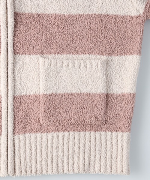 HONEYSUCKLE ROSE（ハニーサックルローズ）の「【HONEYSUCKLE ROSE】ルームウェアジップパーカー（パーカー・レディース・ホワイト×ライトピンク/オフホワイト/ピンク・L）」の9枚目の写真