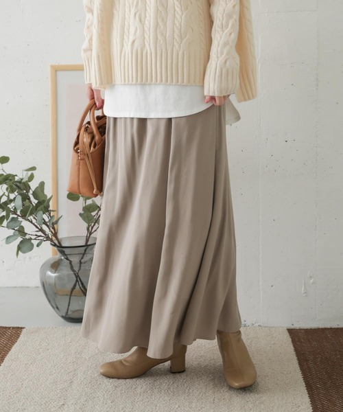 URBAN RESEARCH DOORS(アーバンリサーチドアーズ)の「フィブリルフレアスカート(スカート・レディース・ベージュ/チャコールグレー・ONE)」の15枚目の写真