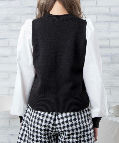 WEGO（ウィゴー）の「WEGO/袖ボリュームドッキングニット（ニット/セーター・レディース・ホワイト/ブラック/その他1/その他2・FREE）」の19枚目の写真