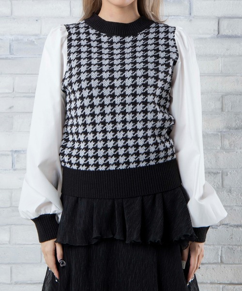 WEGO（ウィゴー）の「WEGO/袖ボリュームドッキングニット（ニット/セーター・レディース・ホワイト/ブラック/その他1/その他2・FREE）」の20枚目の写真