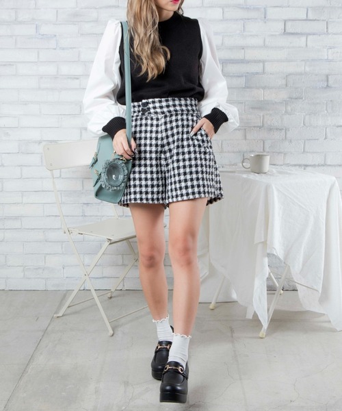 WEGO（ウィゴー）の「WEGO/袖ボリュームドッキングニット（ニット/セーター・レディース・ホワイト/ブラック/その他1/その他2・FREE）」の10枚目の写真