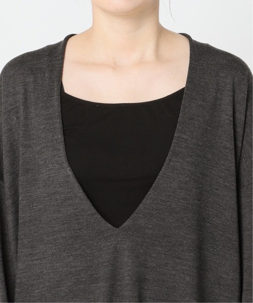 plage（プラージュ）の「PreciousフカV プルオーバー◆（ニット/セーター・レディース・チャコールグレー/ブラウン・FREE）」の7枚目の写真