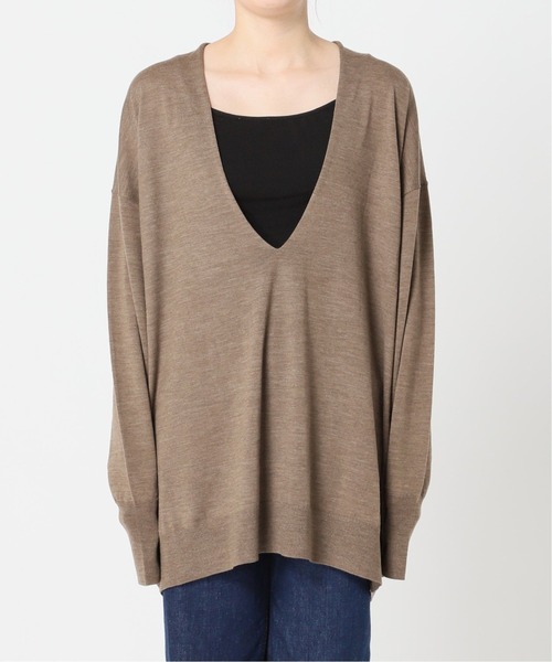 plage（プラージュ）の「PreciousフカV プルオーバー◆（ニット/セーター・レディース・チャコールグレー/ブラウン・FREE）」の14枚目の写真