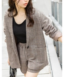 SpRay | タータンチェックショートパンツＳＥＴ　ＵＰ(セットアップ)