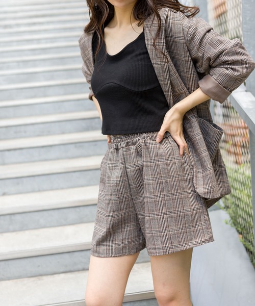 SpRay（スプレイ）の「タータンチェックショートパンツSET