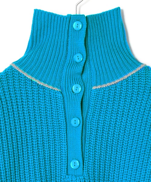 Alley by w closet(アリーバイダブルクローゼット)の「【Alley】ライン入りハイネックニットプルオーバー(ニット/セーター・レディース・ターコイズブルー/ベージュ/ラベンダー/グリーン・FREE)」の6枚目の写真