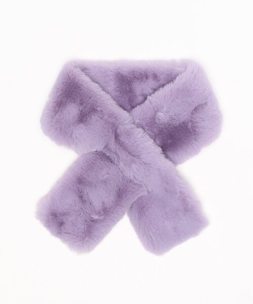 koe(コエ)の「差し込みフェイクファーミニティペット*(マフラー・レディース・チャコールグレー/パープル/ブルー/ライトグレー・FREE)」の4枚目の写真