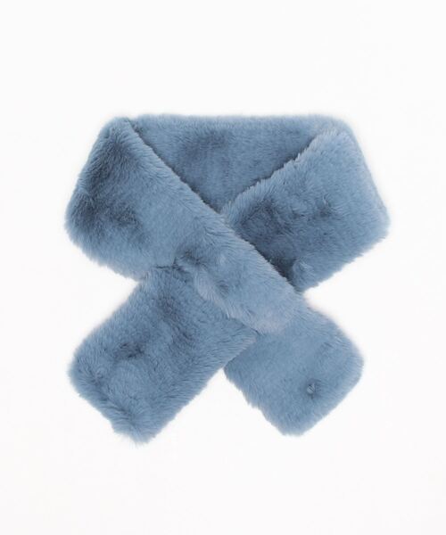 koe(コエ)の「差し込みフェイクファーミニティペット*(マフラー・レディース・チャコールグレー/パープル/ブルー/ライトグレー・FREE)」の3枚目の写真