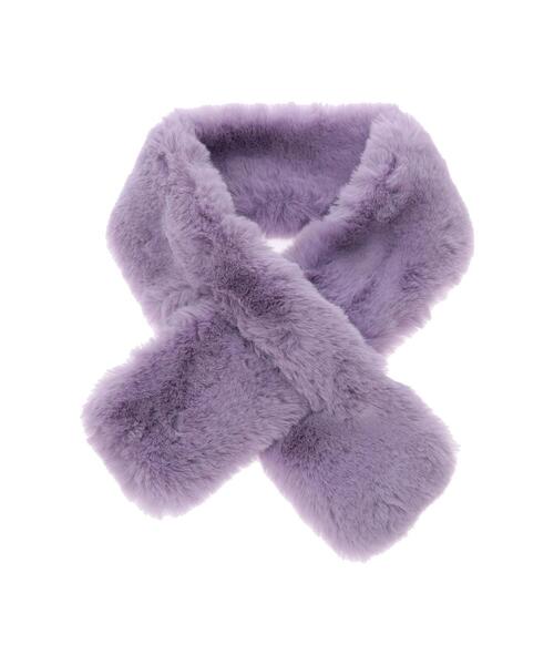 koe(コエ)の「差し込みフェイクファーミニティペット*(マフラー・レディース・チャコールグレー/パープル/ブルー/ライトグレー・FREE)」の11枚目の写真