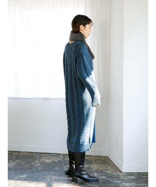 koe(コエ)の「差し込みフェイクファーミニティペット*(マフラー・レディース・チャコールグレー/パープル/ブルー/ライトグレー・FREE)」の7枚目の写真