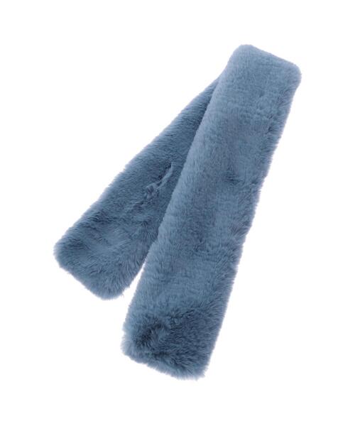 koe(コエ)の「差し込みフェイクファーミニティペット*(マフラー・レディース・チャコールグレー/パープル/ブルー/ライトグレー・FREE)」の5枚目の写真