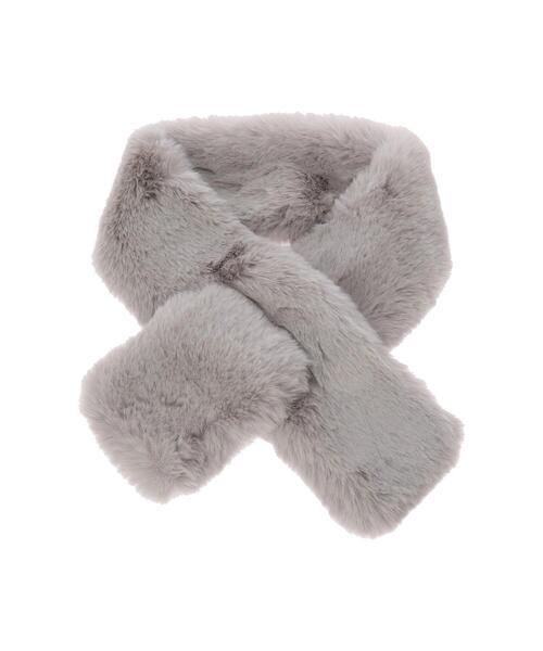 koe(コエ)の「差し込みフェイクファーミニティペット*(マフラー・レディース・チャコールグレー/パープル/ブルー/ライトグレー・FREE)」の15枚目の写真