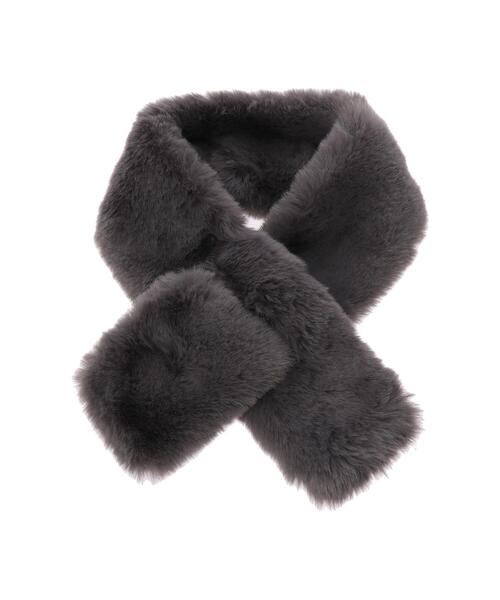 koe(コエ)の「差し込みフェイクファーミニティペット*(マフラー・レディース・チャコールグレー/パープル/ブルー/ライトグレー・FREE)」の16枚目の写真