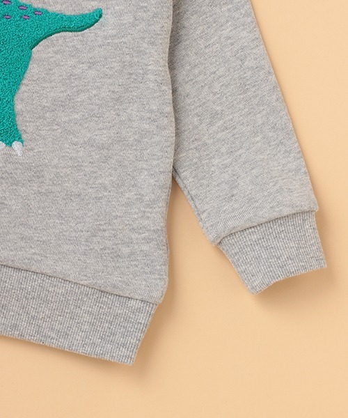 kladskap(クレードスコープ)の「サガラ恐竜トレーナー(スウェット・キッズ・オレンジ/トップグレー・130cm/90cm/80cm/110cm/120cm/100cm)」の7枚目の写真