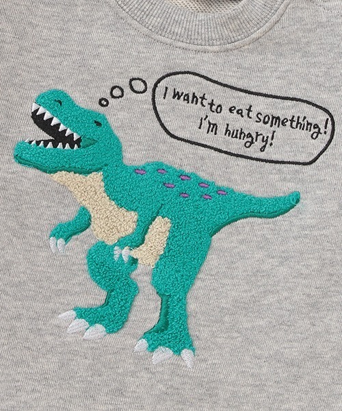 kladskap(クレードスコープ)の「サガラ恐竜トレーナー(スウェット・キッズ・オレンジ/トップグレー・130cm/90cm/80cm/110cm/120cm/100cm)」の8枚目の写真