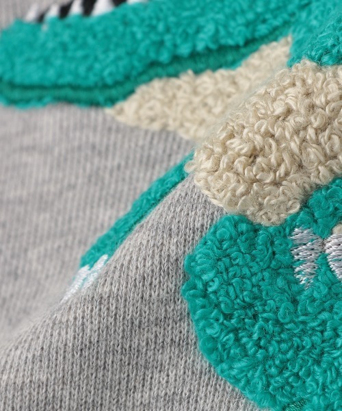 kladskap(クレードスコープ)の「サガラ恐竜トレーナー(スウェット・キッズ・オレンジ/トップグレー・130cm/90cm/80cm/110cm/120cm/100cm)」の10枚目の写真