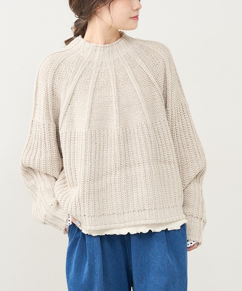 PUAL CE CIN（ピュアルセシン）の「アーチ編みニットプルオーバー（ニット/セーター・レディース・アイボリー/ブラック/ブラウン系その他/グレイッシュベージュ・FREE）」の20枚目の写真