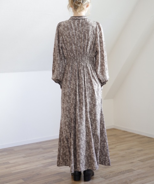 UNFIELD（アンフィールド）の「【UNFIELD パイピング花柄ワンピース】（ワンピース・レディース・ブラック/グレー・FREE）」の9枚目の写真