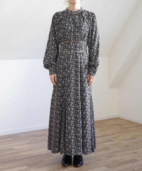 UNFIELD（アンフィールド）の「【UNFIELD パイピング花柄ワンピース】（ワンピース・レディース・ブラック/グレー・FREE）」の17枚目の写真