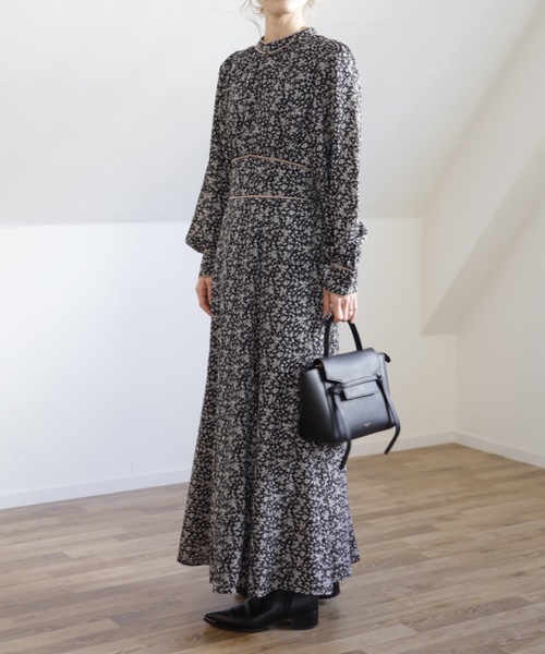 UNFIELD（アンフィールド）の「【UNFIELD パイピング花柄ワンピース】（ワンピース・レディース・ブラック/グレー・FREE）」の18枚目の写真