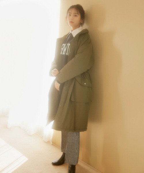 vis-`a-vis(ビサビ)の「【WEB限定】裏地付きで暖か千鳥柄フレアパンツ(スラックス・レディース・ブラック/レッド・M/S)」の21枚目の写真