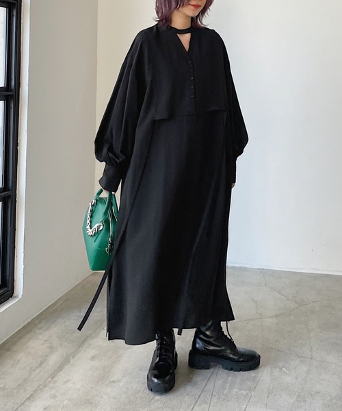 PAGEBOY（ページボーイ）の「WEB限定アイテム / カフタンワンピース（ワンピース・レディース・ブルー系その他/ブラック/オフホワイト・FREE）」の21枚目の写真