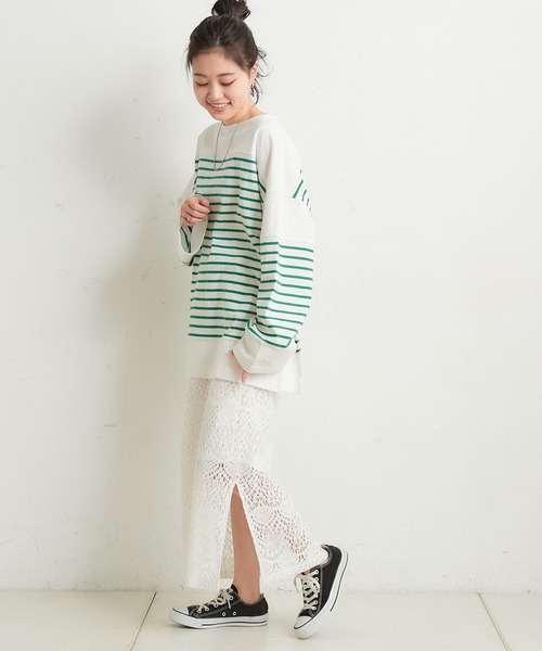 CIAOPANIC TYPY（チャオパニックティピー）の「レースIラインスカート（スカート・レディース・ホワイト/ブラック/グリーン・ONE SIZE）」の10枚目の写真