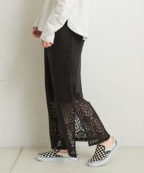 CIAOPANIC TYPY（チャオパニックティピー）の「レースIラインスカート（スカート・レディース・ホワイト/ブラック/グリーン・ONE SIZE）」の15枚目の写真