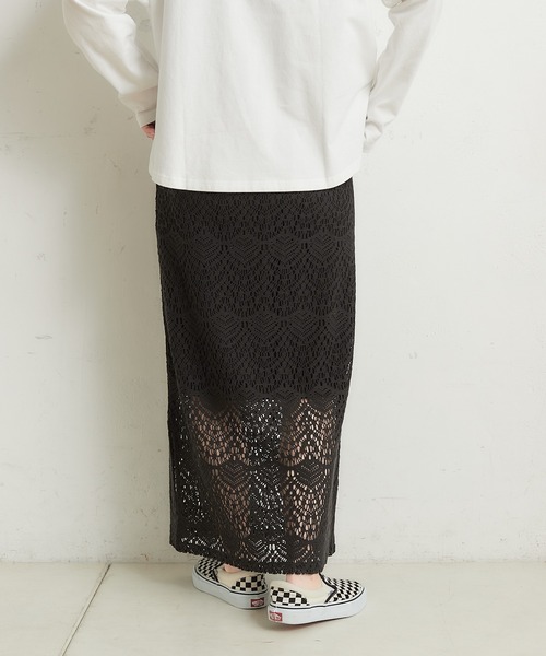 CIAOPANIC TYPY（チャオパニックティピー）の「レースIラインスカート（スカート・レディース・ホワイト/ブラック/グリーン・ONE SIZE）」の17枚目の写真