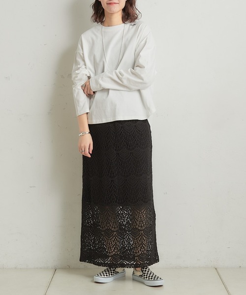 CIAOPANIC TYPY（チャオパニックティピー）の「レースIラインスカート（スカート・レディース・ホワイト/ブラック/グリーン・ONE SIZE）」の19枚目の写真