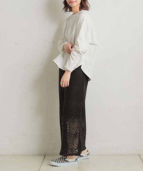 CIAOPANIC TYPY（チャオパニックティピー）の「レースIラインスカート（スカート・レディース・ホワイト/ブラック/グリーン・ONE SIZE）」の20枚目の写真