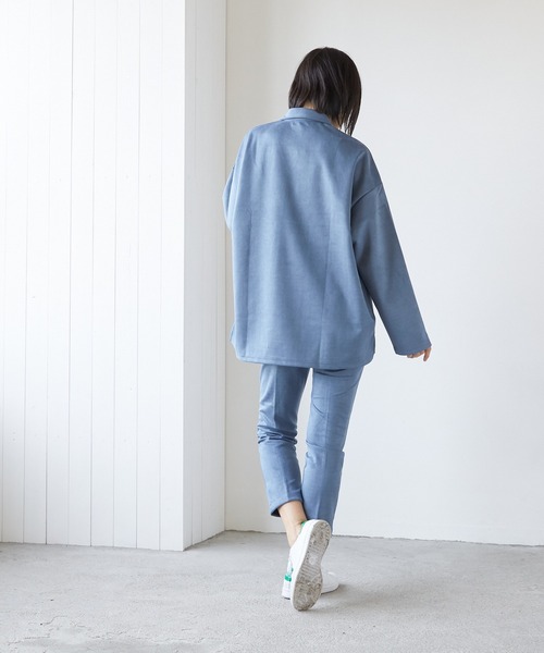 VIBGYOR(ヴィブジョー)の「VIBGYOR Select/スエードダンボールスリムテーパードパンツ(BL)(その他パンツ・レディース・ブラック/ブラウン/スミクロ/グレー/ブルー・X-LARGE/LARGE/MEDIUM)」の16枚目の写真