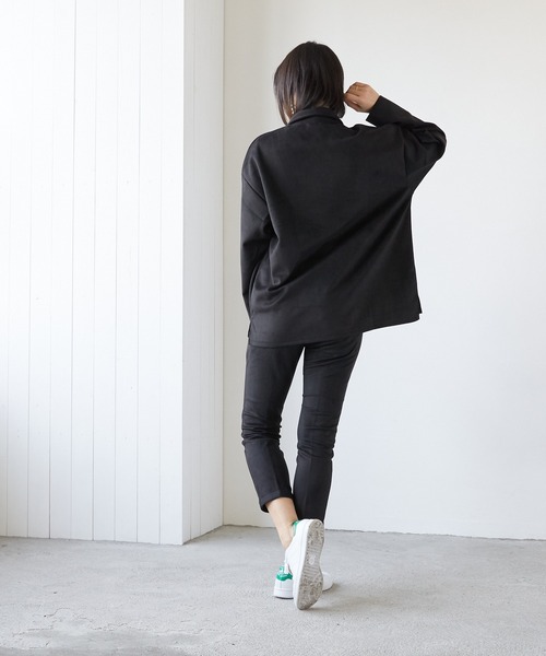 VIBGYOR(ヴィブジョー)の「VIBGYOR Select/スエードダンボールスリムテーパードパンツ(BL)(その他パンツ・レディース・ブラック/ブラウン/スミクロ/グレー/ブルー・X-LARGE/LARGE/MEDIUM)」の12枚目の写真