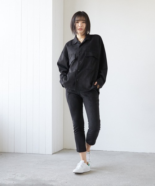 VIBGYOR(ヴィブジョー)の「VIBGYOR Select/スエードダンボールスリムテーパードパンツ(BL)(その他パンツ・レディース・ブラック/ブラウン/スミクロ/グレー/ブルー・X-LARGE/LARGE/MEDIUM)」の11枚目の写真