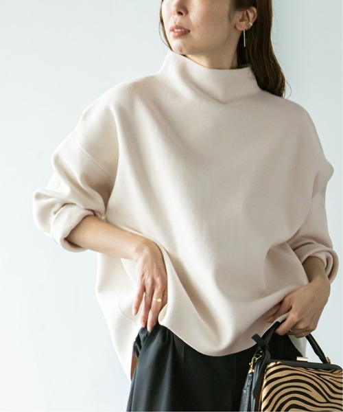 Noble（ノーブル）の「《追加3》MINAスムース編みハイネックプルオーバー◆（ニット/セーター・レディース・キナリ/モカ・FREE）」の2枚目の写真