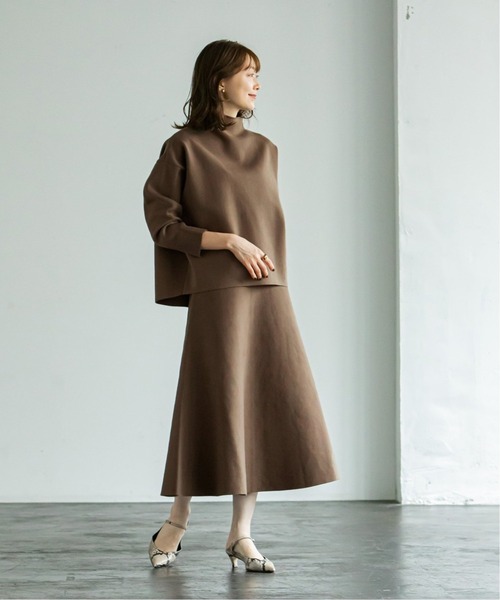 Noble（ノーブル）の「《追加3》MINAスムース編みハイネックプルオーバー◆（ニット/セーター・レディース・キナリ/モカ・FREE）」の4枚目の写真