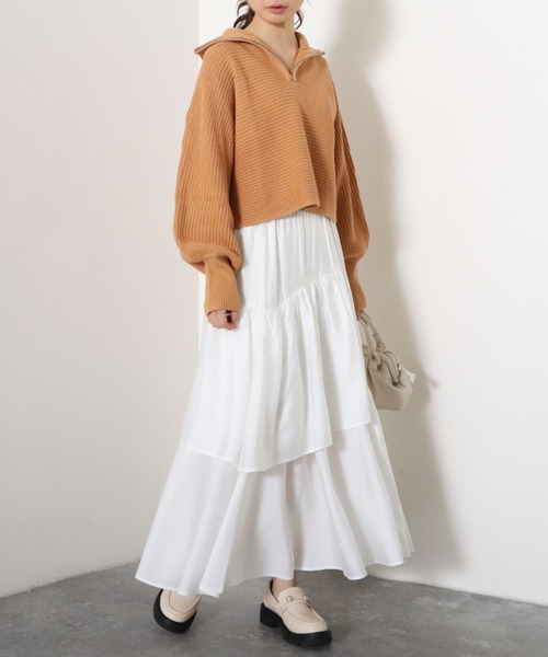 archives（アルシーヴ）の「ランダムティアードスカート（スカート・レディース・オフホワイト/ピンク/ブルー/グリーン・MEDIUM）」の5枚目の写真