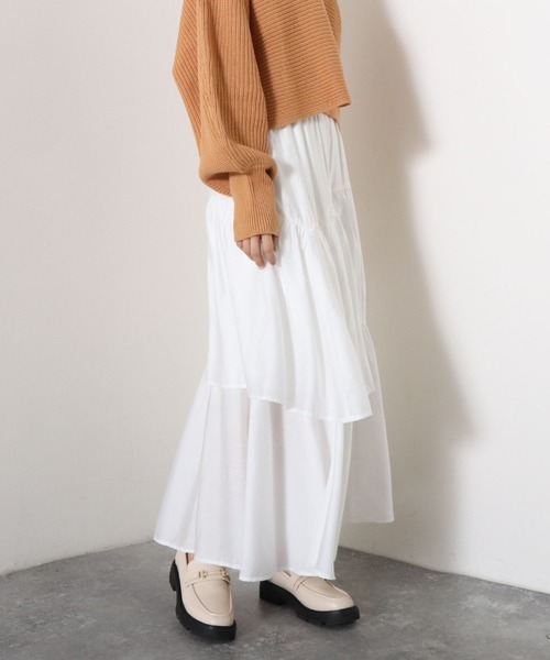 archives（アルシーヴ）の「ランダムティアードスカート（スカート・レディース・オフホワイト/ピンク/ブルー/グリーン・MEDIUM）」の7枚目の写真