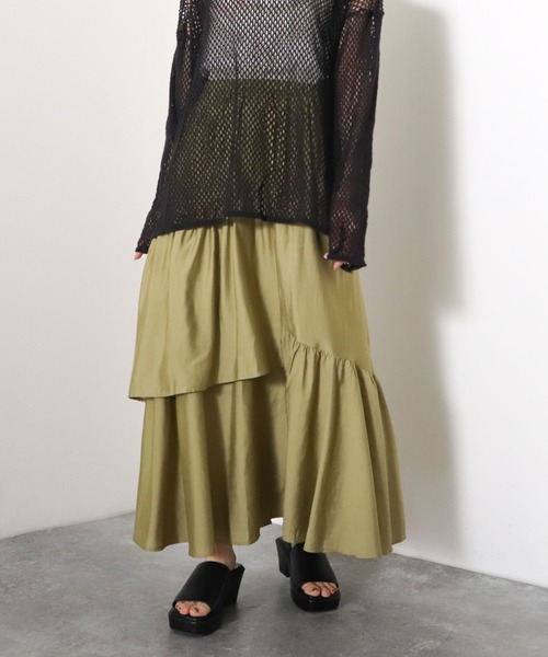 archives（アルシーヴ）の「ランダムティアードスカート（スカート・レディース・オフホワイト/ピンク/ブルー/グリーン・MEDIUM）」の10枚目の写真