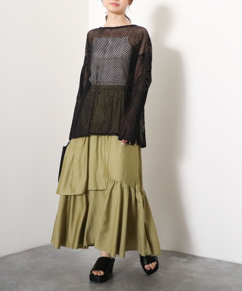 archives（アルシーヴ）の「ランダムティアードスカート（スカート・レディース・オフホワイト/ピンク/ブルー/グリーン・MEDIUM）」の12枚目の写真