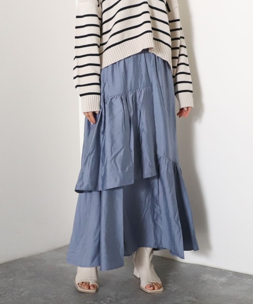 archives（アルシーヴ）の「ランダムティアードスカート（スカート・レディース・オフホワイト/ピンク/ブルー/グリーン・MEDIUM）」の22枚目の写真