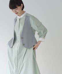 La SRIC | La SRIC / ストライプベストドッキングOP(シャツワンピース)