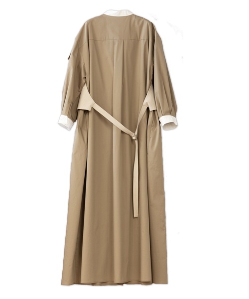 La SRIC（ラスリック）の「La SRIC / ストライプベストドッキングOP（シャツワンピース・レディース・ライトグリーン/ブラウン系その他・38）」の20枚目の写真