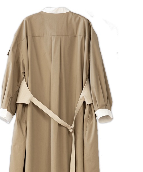 La SRIC（ラスリック）の「La SRIC / ストライプベストドッキングOP（シャツワンピース・レディース・ライトグリーン/ブラウン系その他・38）」の14枚目の写真