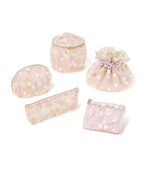 Francfranc（フランフラン）の「チュール ラウンドポーチ ピンク（ポーチ・レディース・ピンク・FREE）」の6枚目の写真