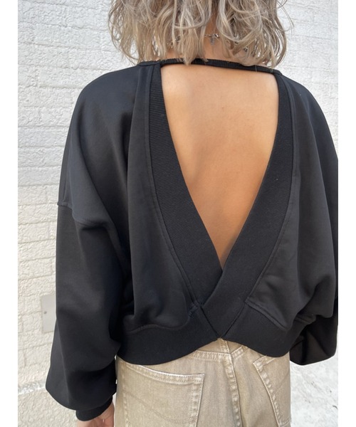 EGOIST(エゴイスト)の「バックツイストスウェットトップス(スウェット・レディース・ブラック/オレンジ/マルチ・FREE)」の13枚目の写真