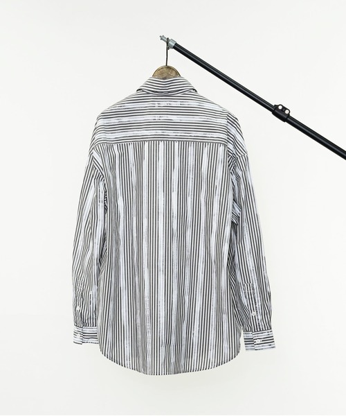 OVER THE STRIPES（オーバーザストライプス）の「OVER THE STRiPES x PROPA9ANDA ANARCHY SHIRT アナーキーシャツ（シャツ/ブラウス・メンズ・ブラック×ホワイト・MEDIUM/LARGE）」の2枚目の写真